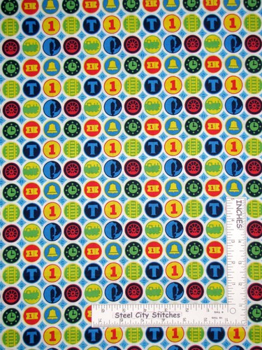 Train fabric railroad signs - train,