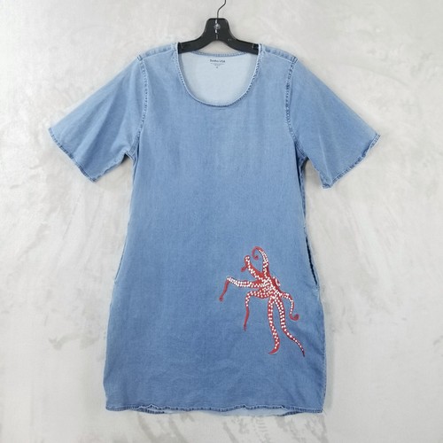 Svaha octopus embroidery denim - embroidery,